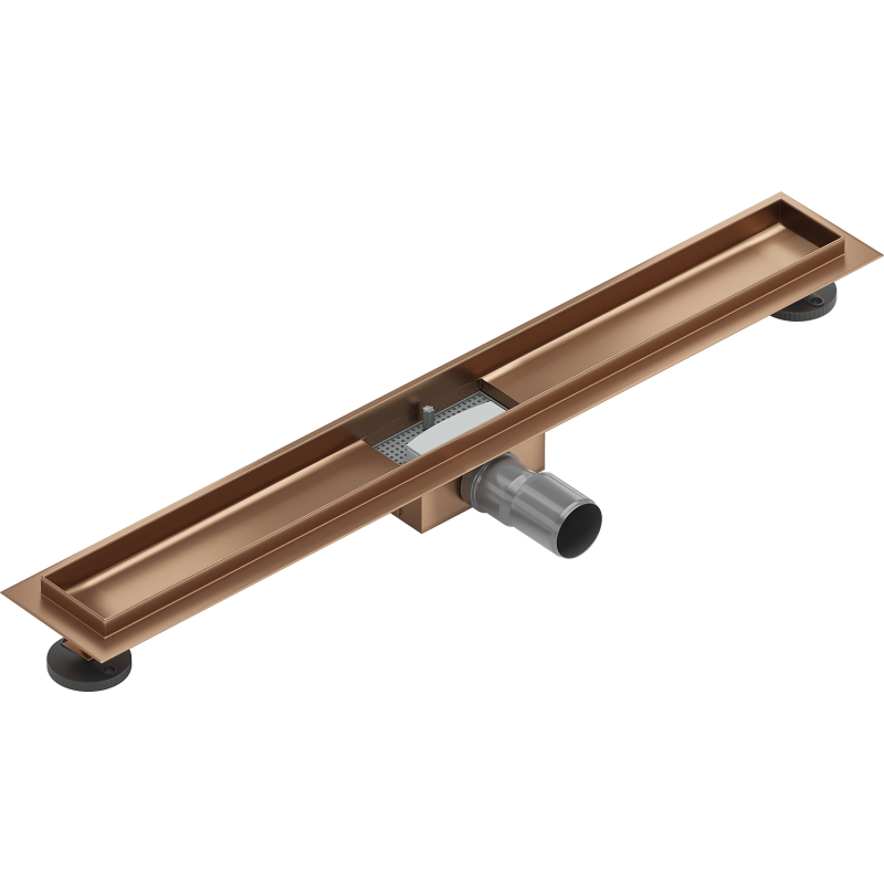 Mexen Flat kropp för linjeavlopp 70 cm, borstad koppar - 1C15070